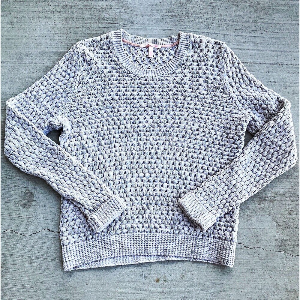 Victoria's Secret Gray Crew Neck Chunky Knit Pullover Womens Medium Cozy Winter